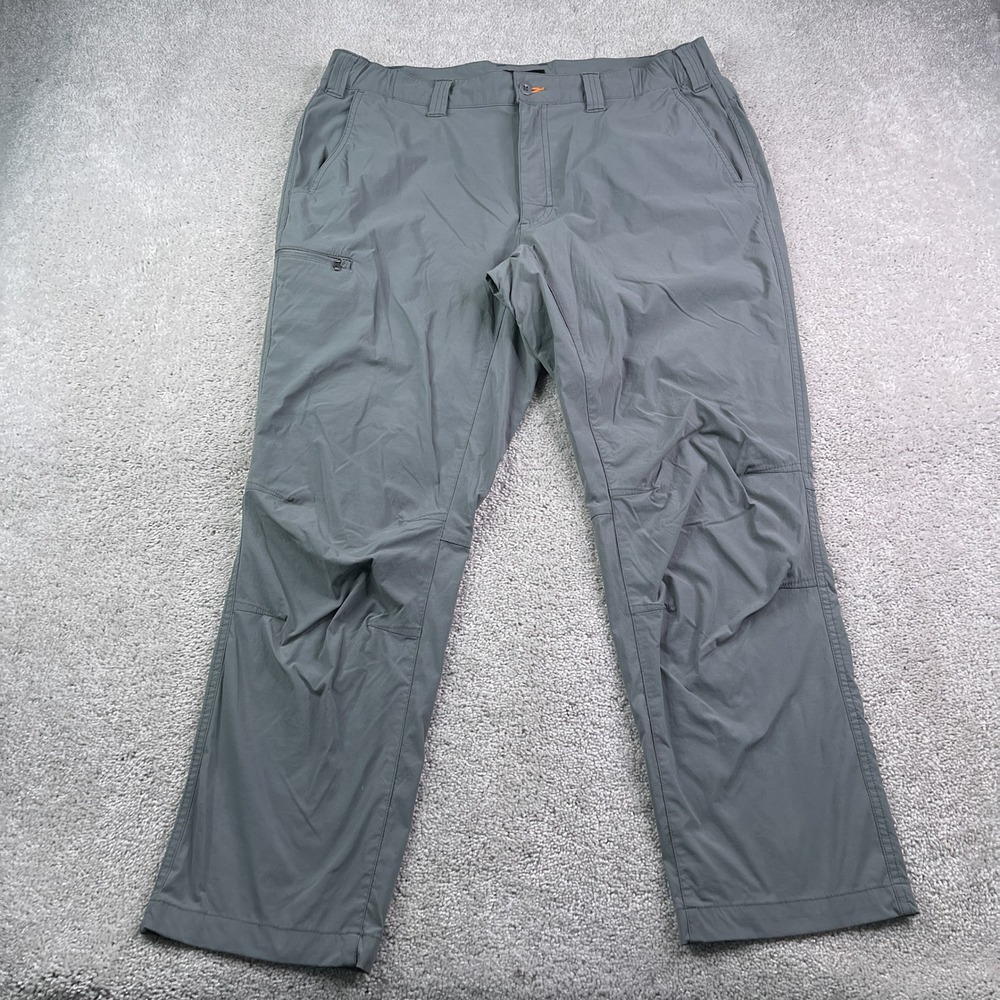 Orvis Pants Mens Large 30" Inseam Grey Stretch Tech Hiking Outdoor Performance